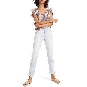 Madewell Light Wash Slim Straight Denim Jean Pants